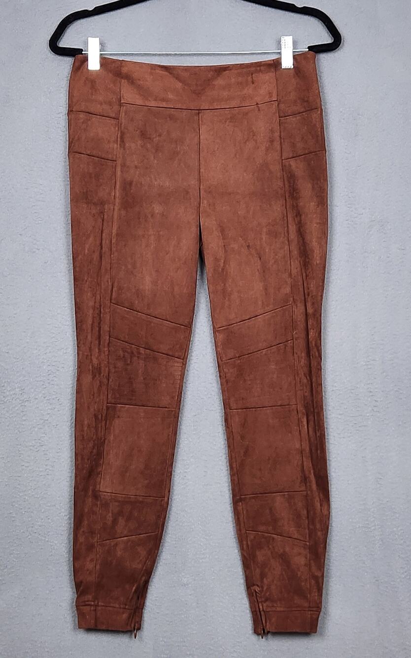 SUNDANCE Pants Womens Size 4 Brown Faux Suede Measure 29X25.5" Zi Ankle Western